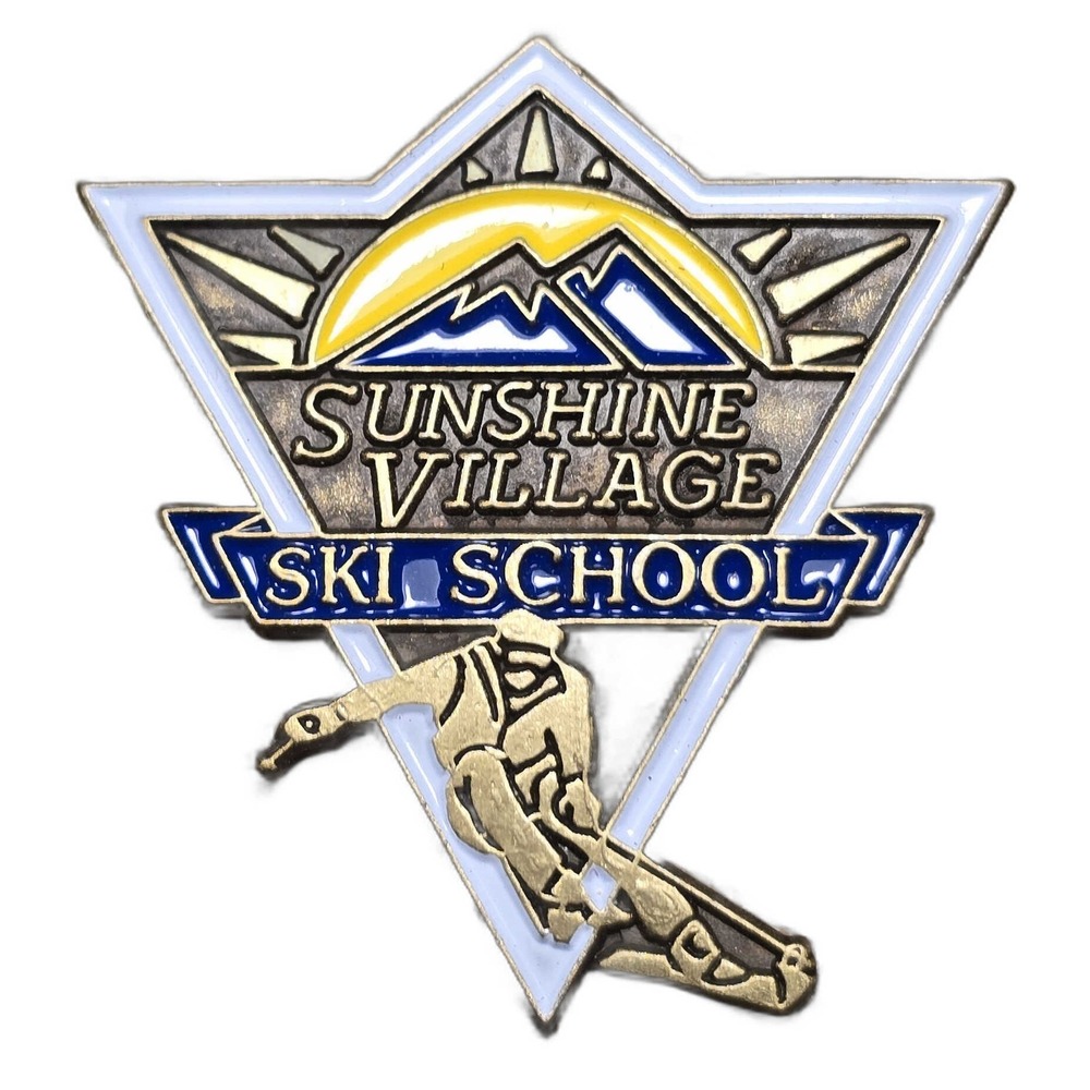 Sunshine Village Ski School Banff Alberta Canada Lapel Vest Hat Pin D11